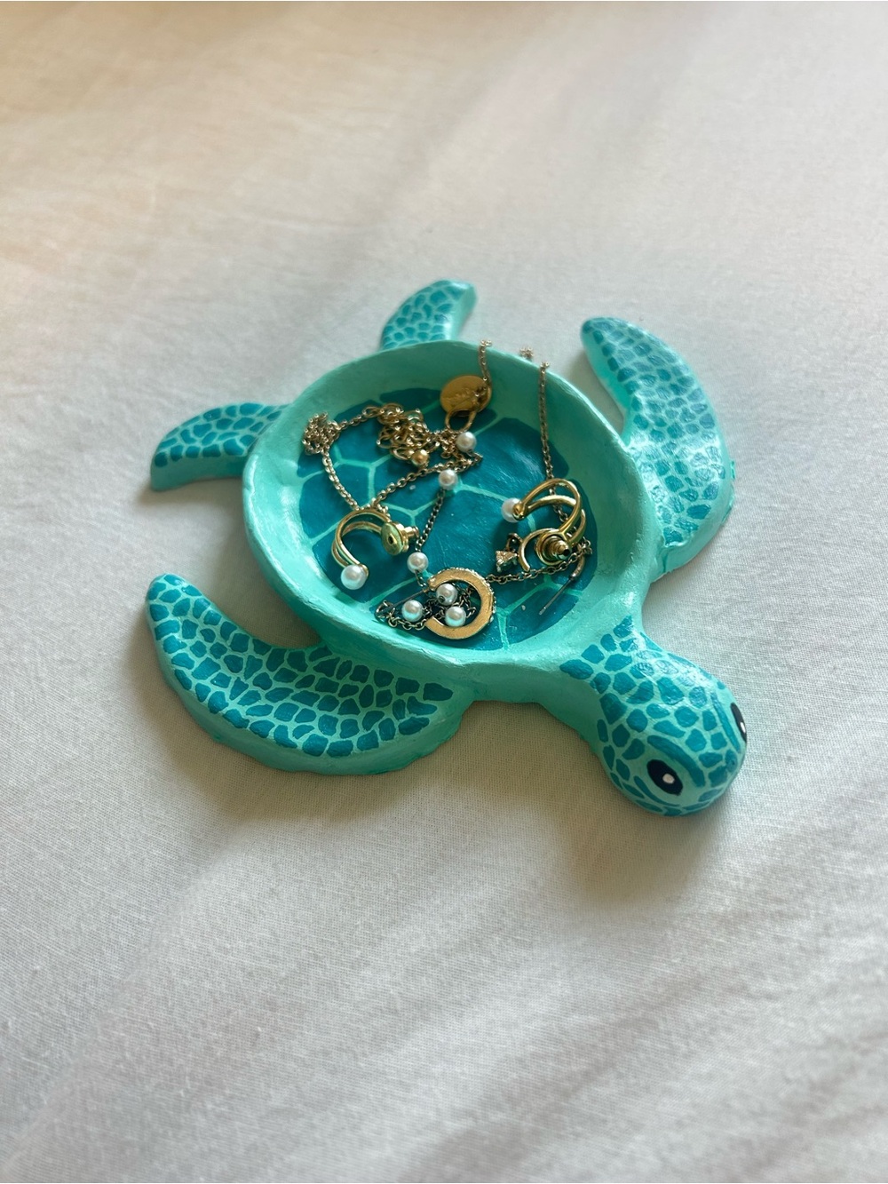 Handmade Turquoise Sea Turtle Jewelry Dish